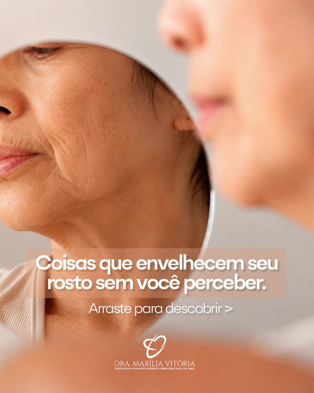 O envelhecimento do rosto não depende apenas da pele.
